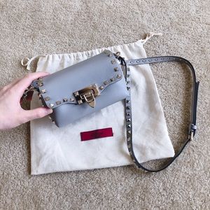 Blue/Grey Valentino Rockstud Mini Crossbody